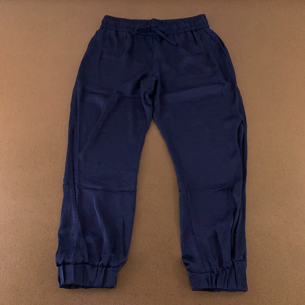 Adore Me Women's Medium Navy Blue Drawstring Pocketed Jogger Pajama Pants New